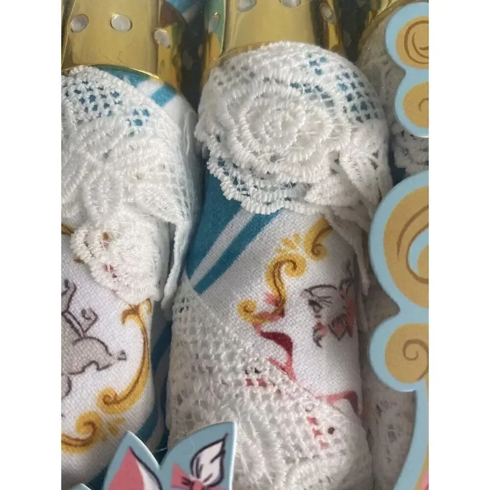 Set Of 4 Disney X Ann Shen Aristocats Fabric Napkins With Rings‎ New In Box